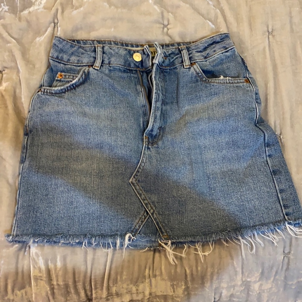Topshop denim skirt